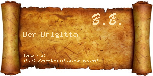 Ber Brigitta névjegykártya